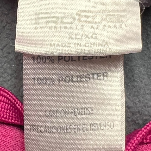 Proedge Knights Apparel KU Hoodie XL Grey‎ Pink University Of Kansas College - Picture 7 of 10